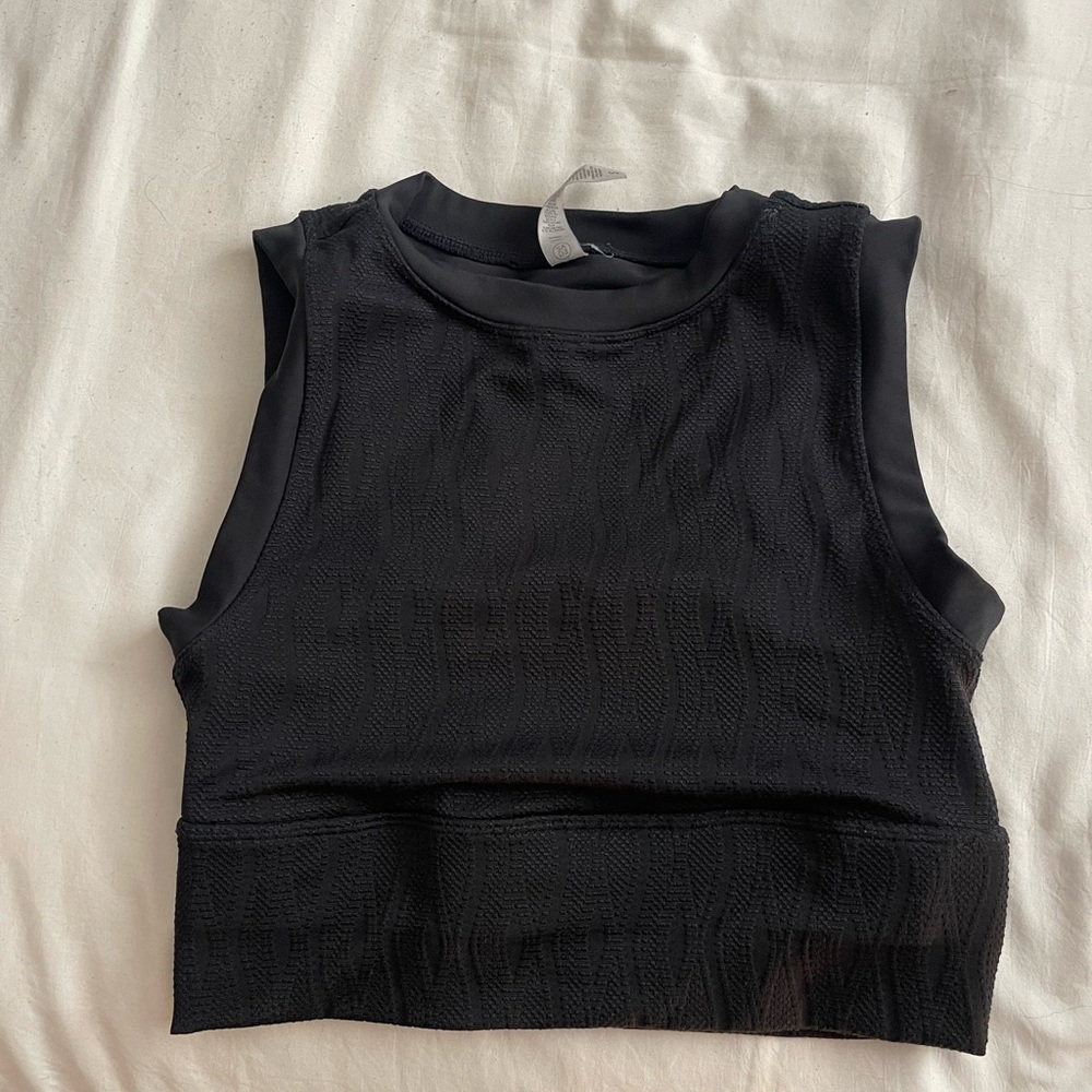 Sports bra textured black